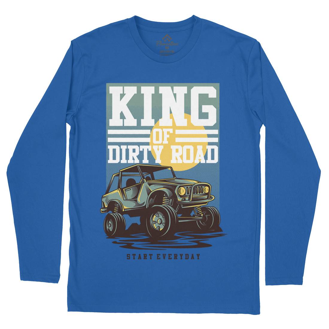King Of Dirty Road Mens Long Sleeve T-Shirt Cars D631