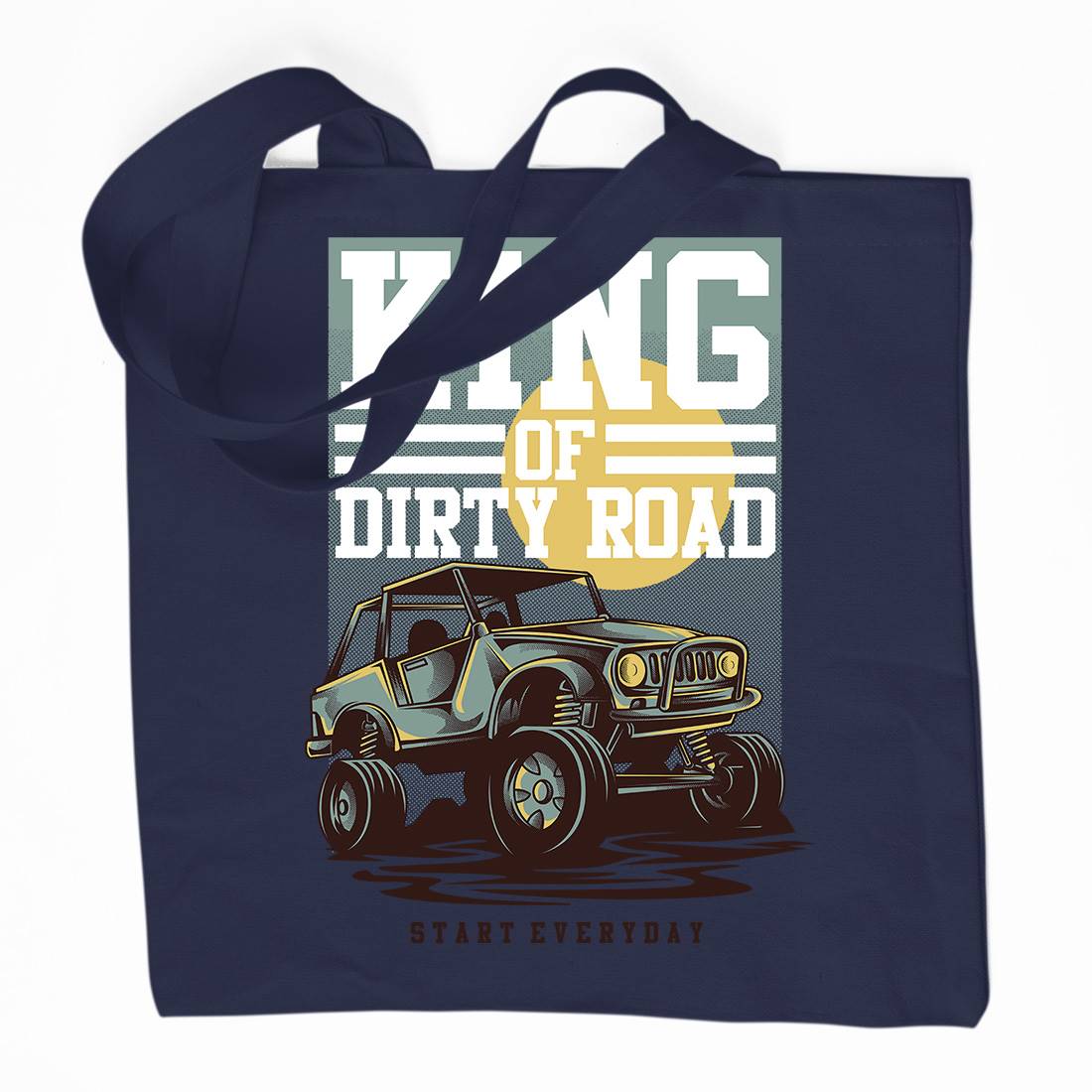 King Of Dirty Road Organic Premium Cotton Tote Bag Cars D631