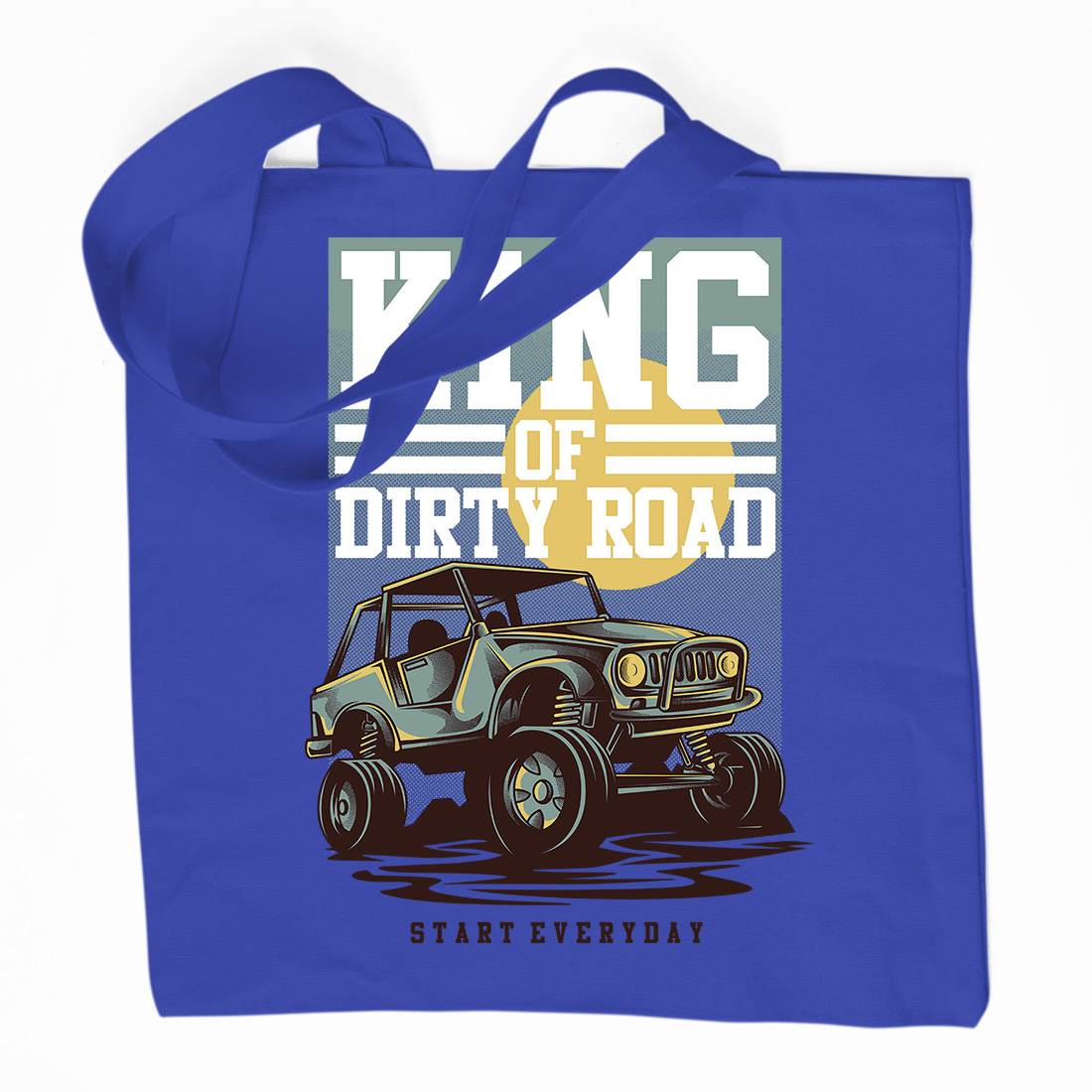 King Of Dirty Road Organic Premium Cotton Tote Bag Cars D631
