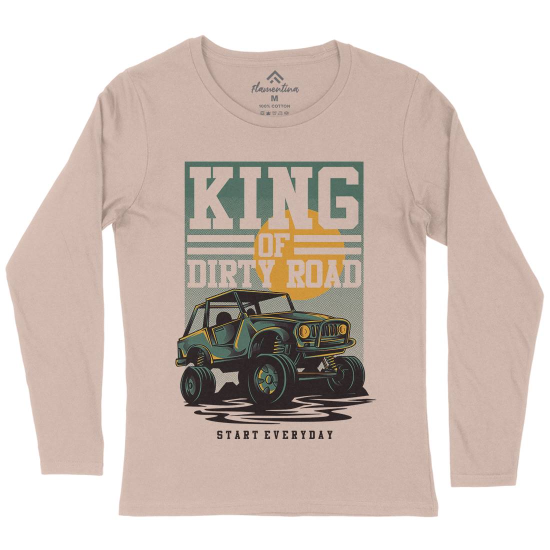 King Of Dirty Road Womens Long Sleeve T-Shirt Cars D631