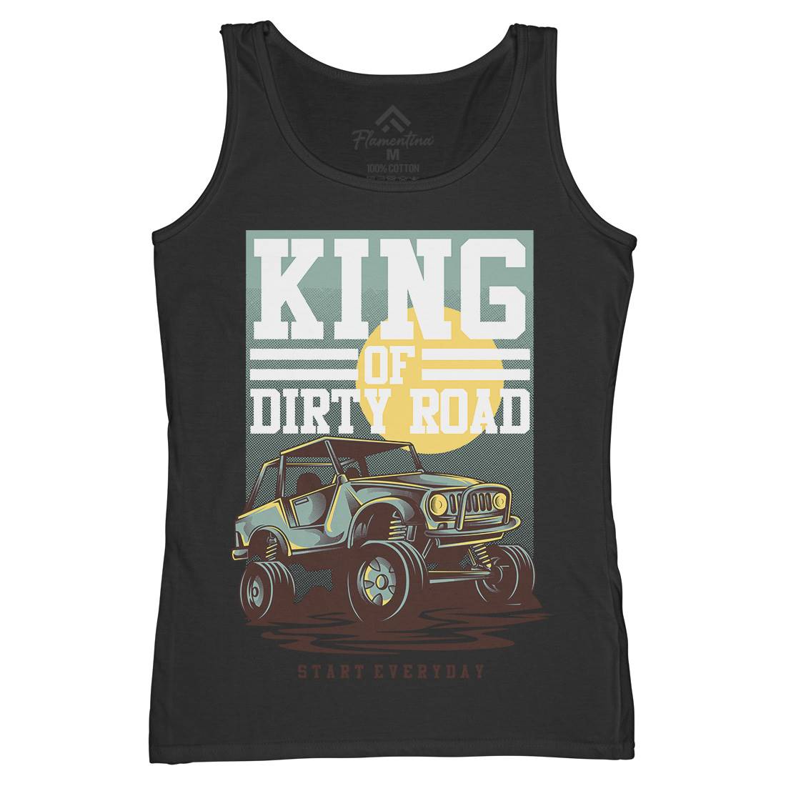 King Of Dirty Road Womens Organic Tank Top Vest Cars D631