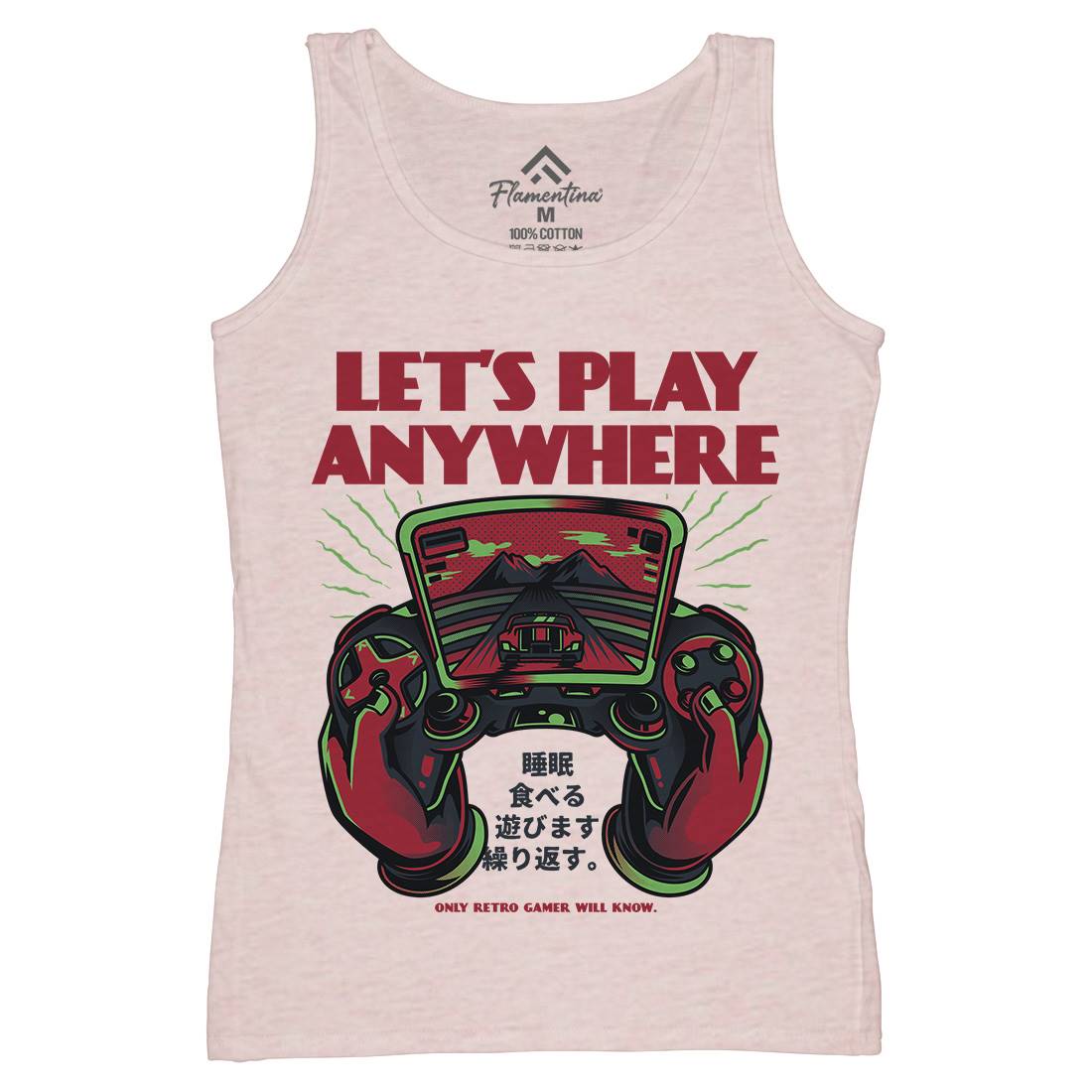Lets Play Anywhere Womens Organic Tank Top Vest Geek D634