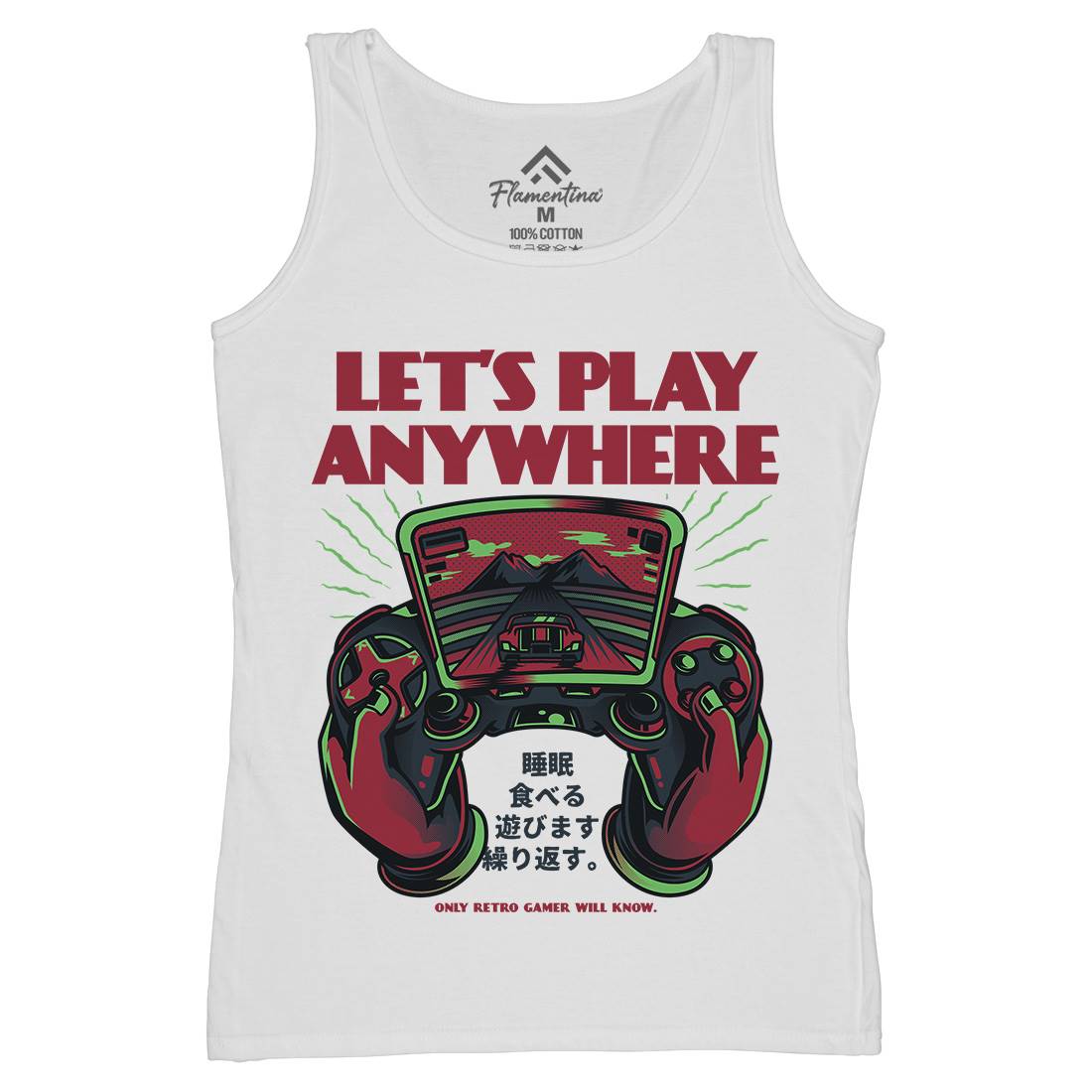 Lets Play Anywhere Womens Organic Tank Top Vest Geek D634