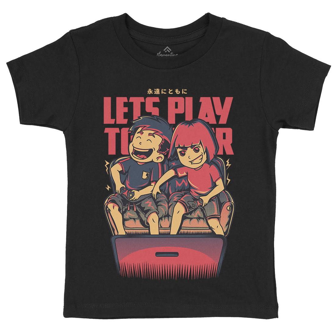 Lets Play Together Kids Crew Neck T-Shirt Geek D635