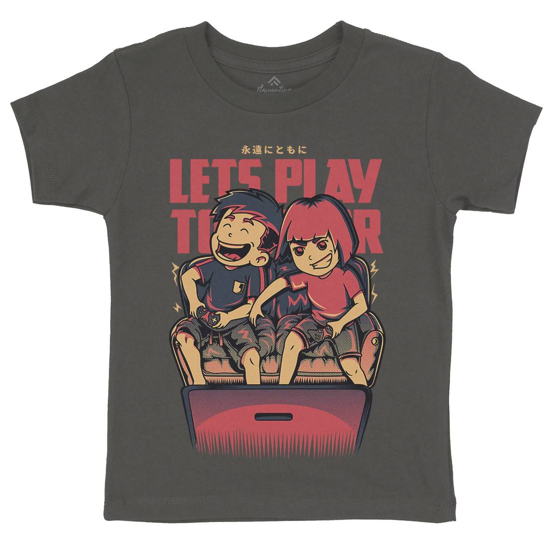 Lets Play Together Kids Organic Crew Neck T-Shirt Geek D635