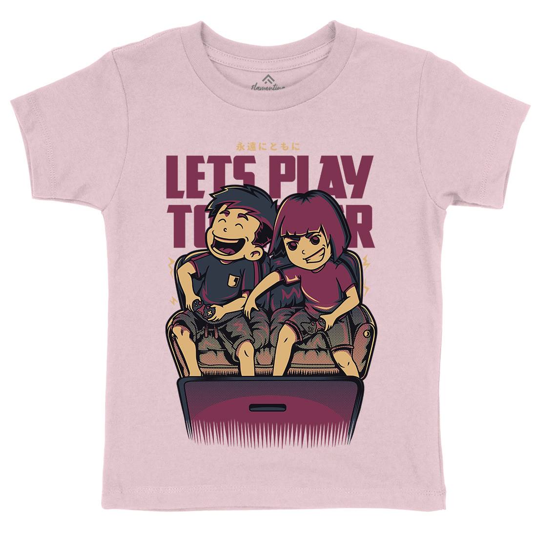 Lets Play Together Kids Crew Neck T-Shirt Geek D635