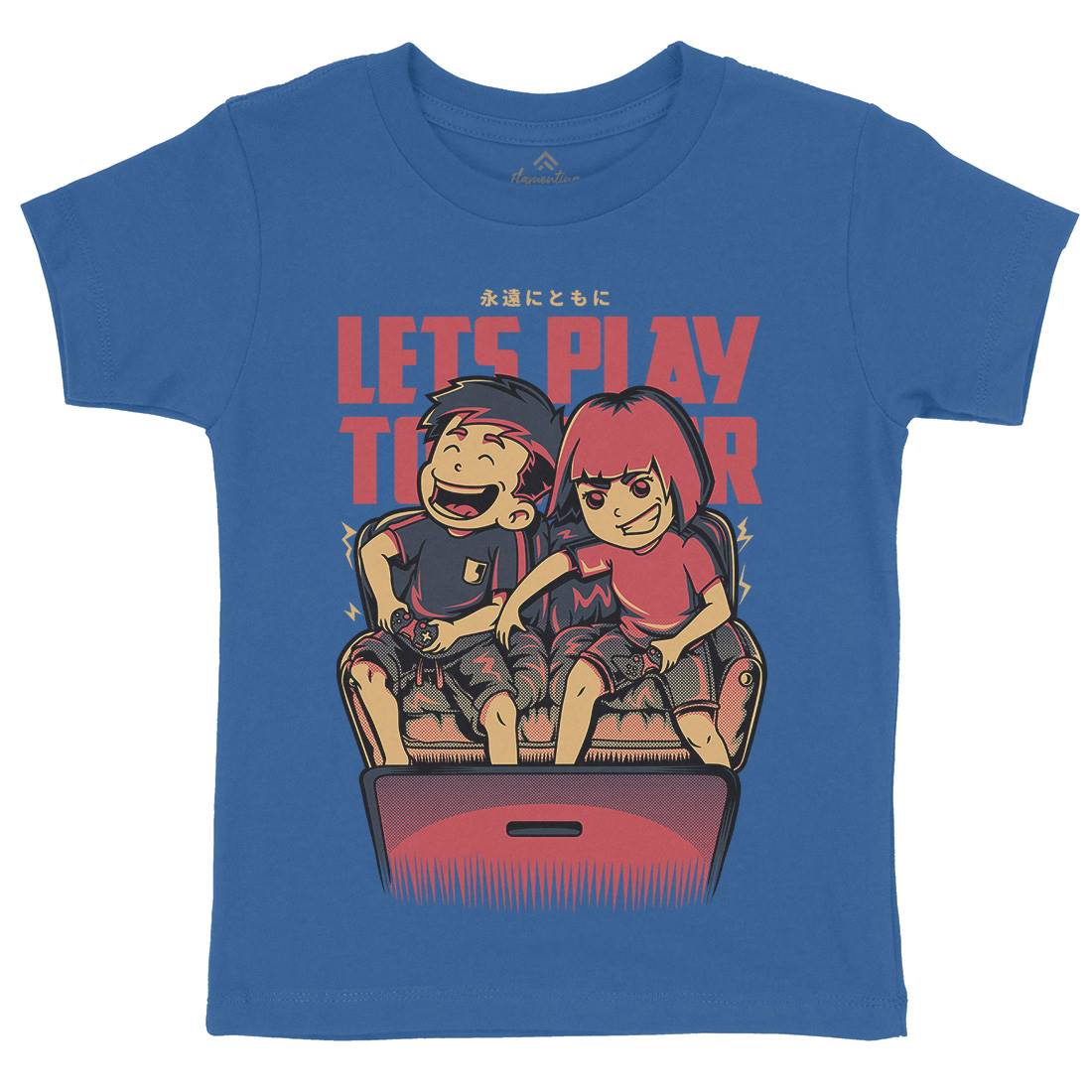Lets Play Together Kids Organic Crew Neck T-Shirt Geek D635