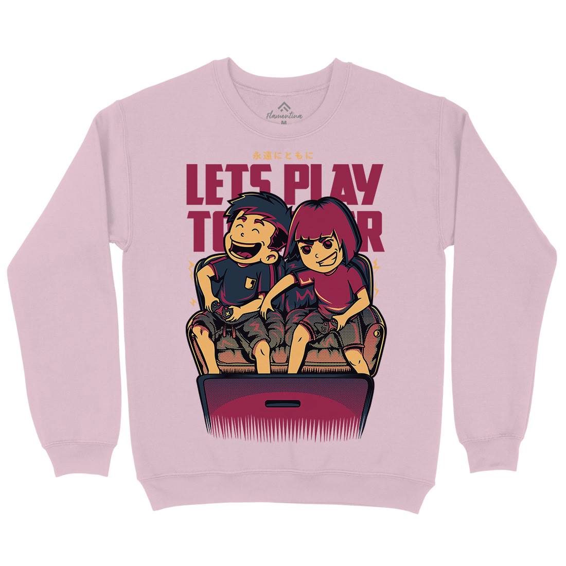 Lets Play Together Kids Crew Neck Sweatshirt Geek D635