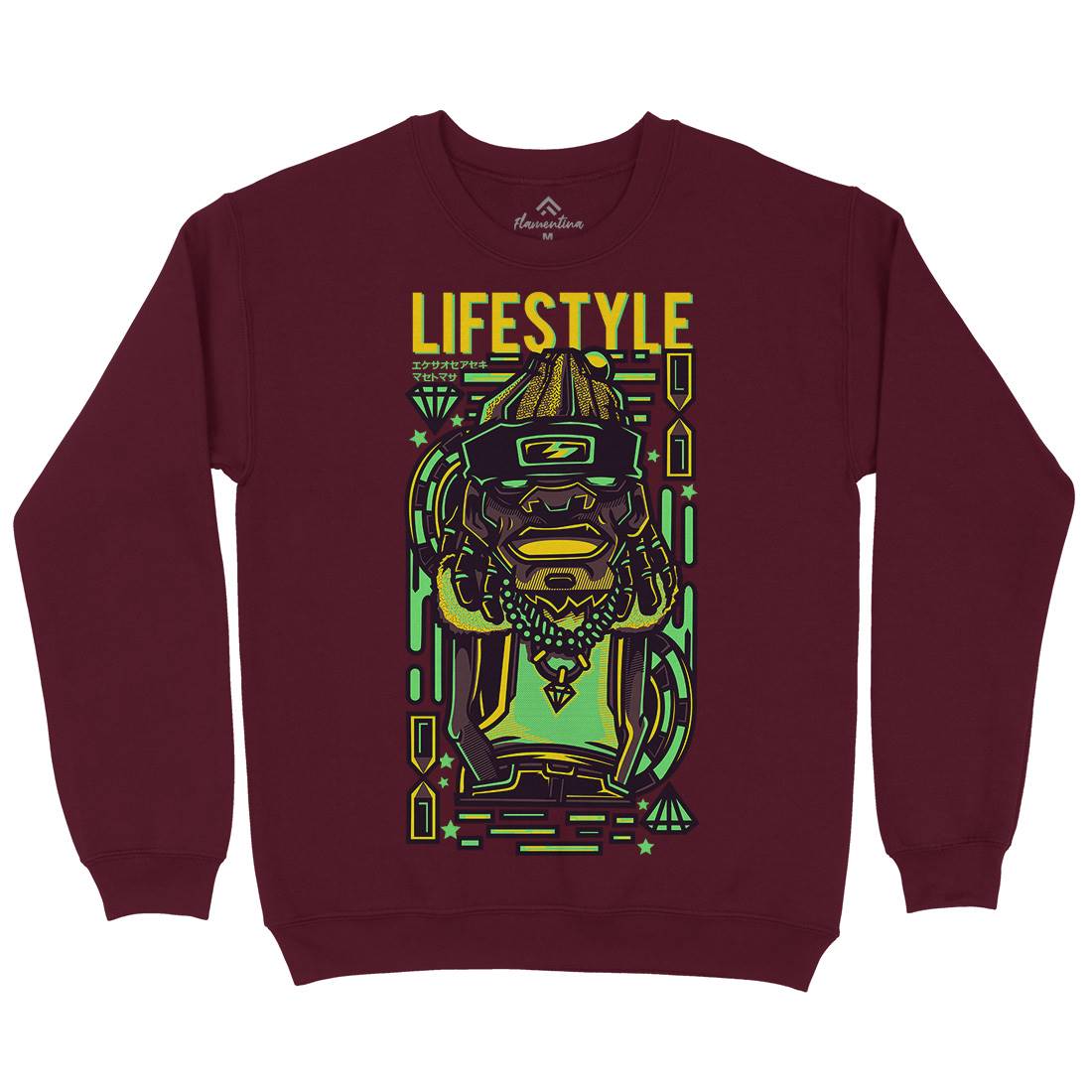 Life Style Kids Crew Neck Sweatshirt Retro D636