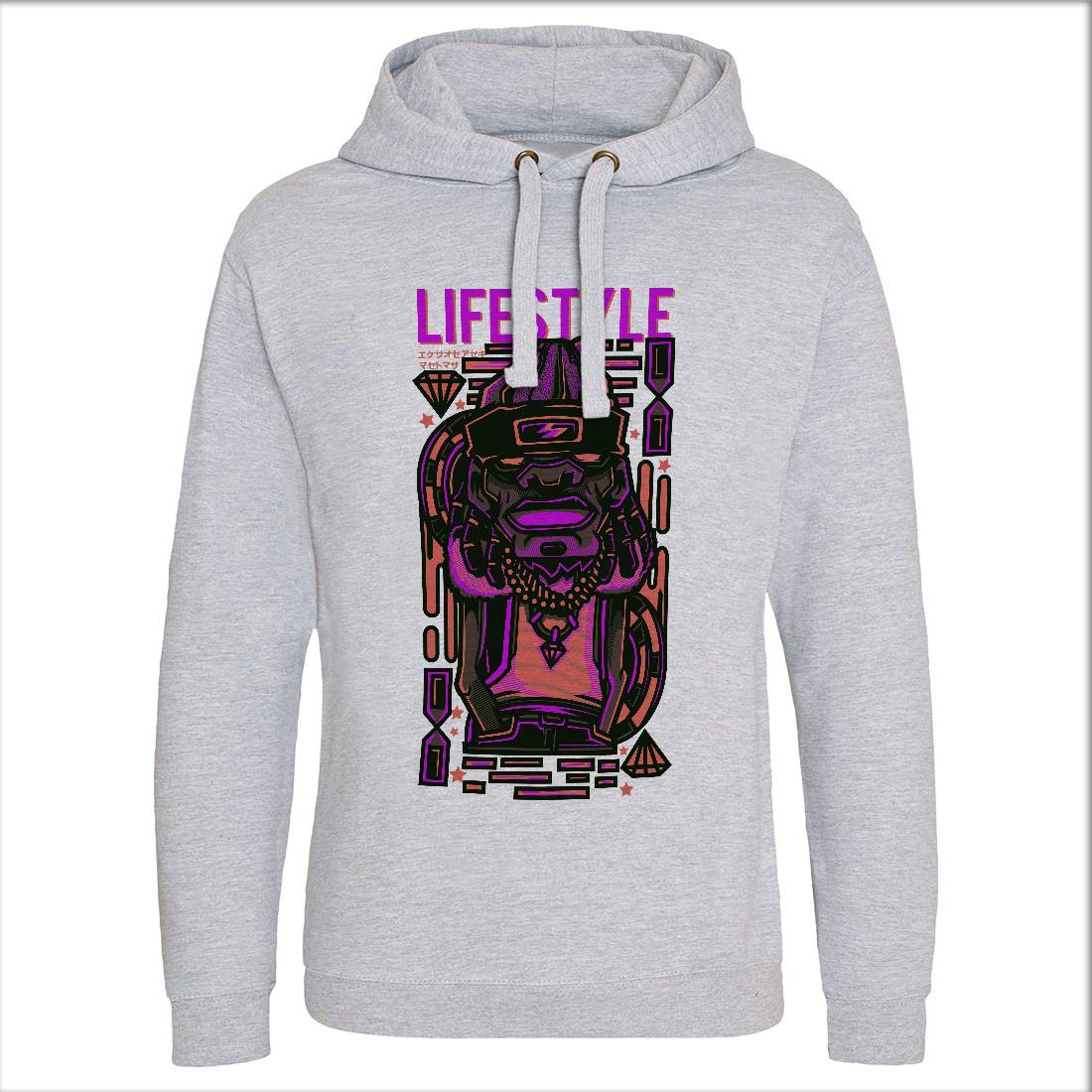 Life Style Mens Hoodie Without Pocket Retro D636