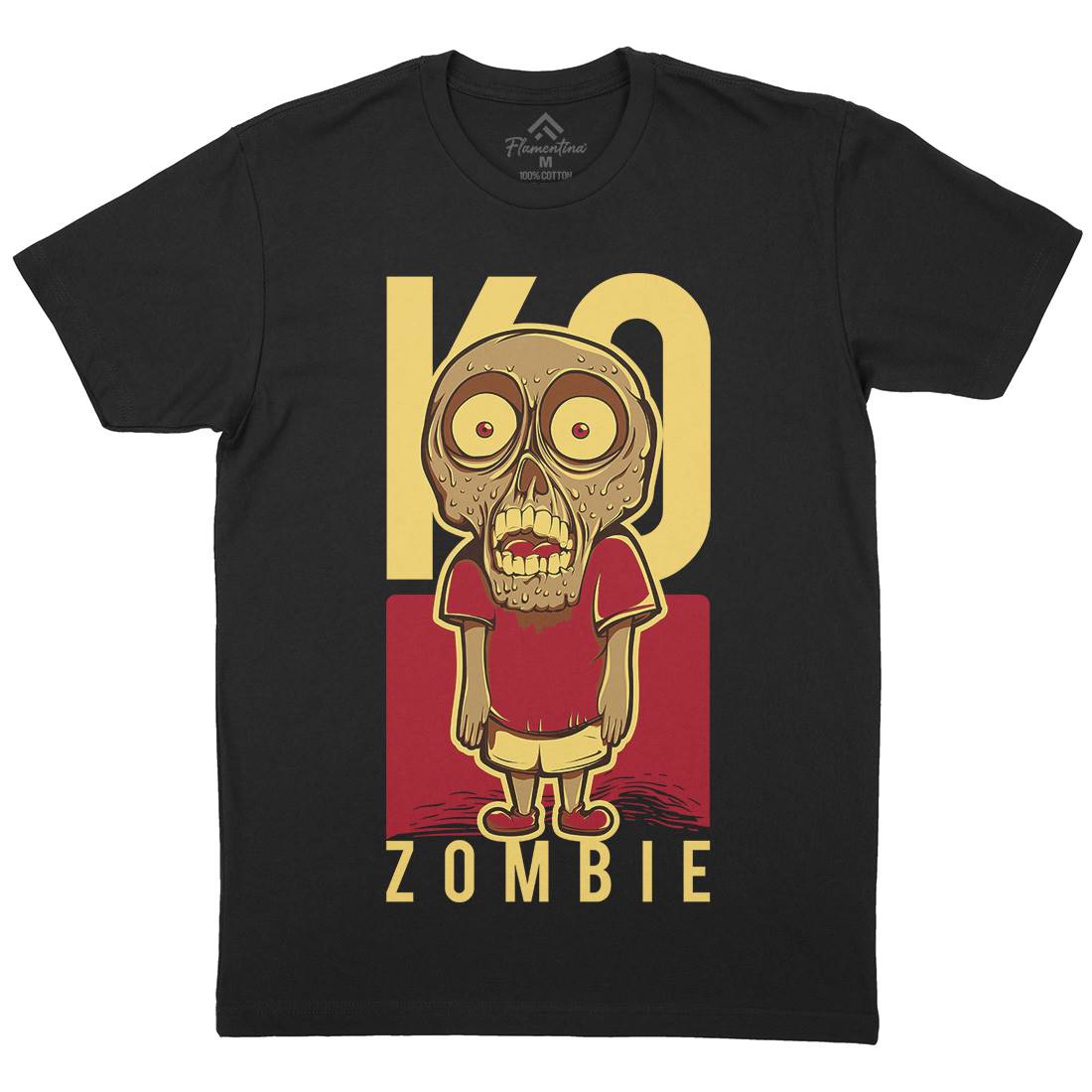 Little Zombie Mens Organic Crew Neck T-Shirt Funny D637