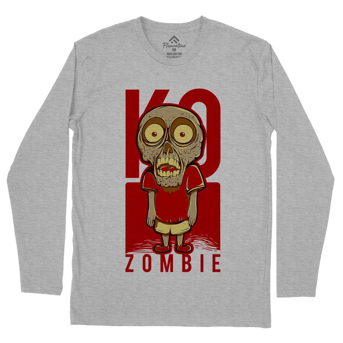 Little Zombie Mens Long Sleeve T-Shirt Funny D637