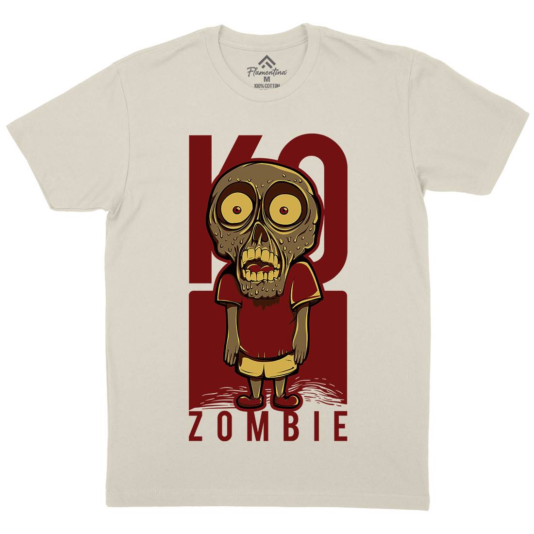 Little Zombie Mens Organic Crew Neck T-Shirt Funny D637