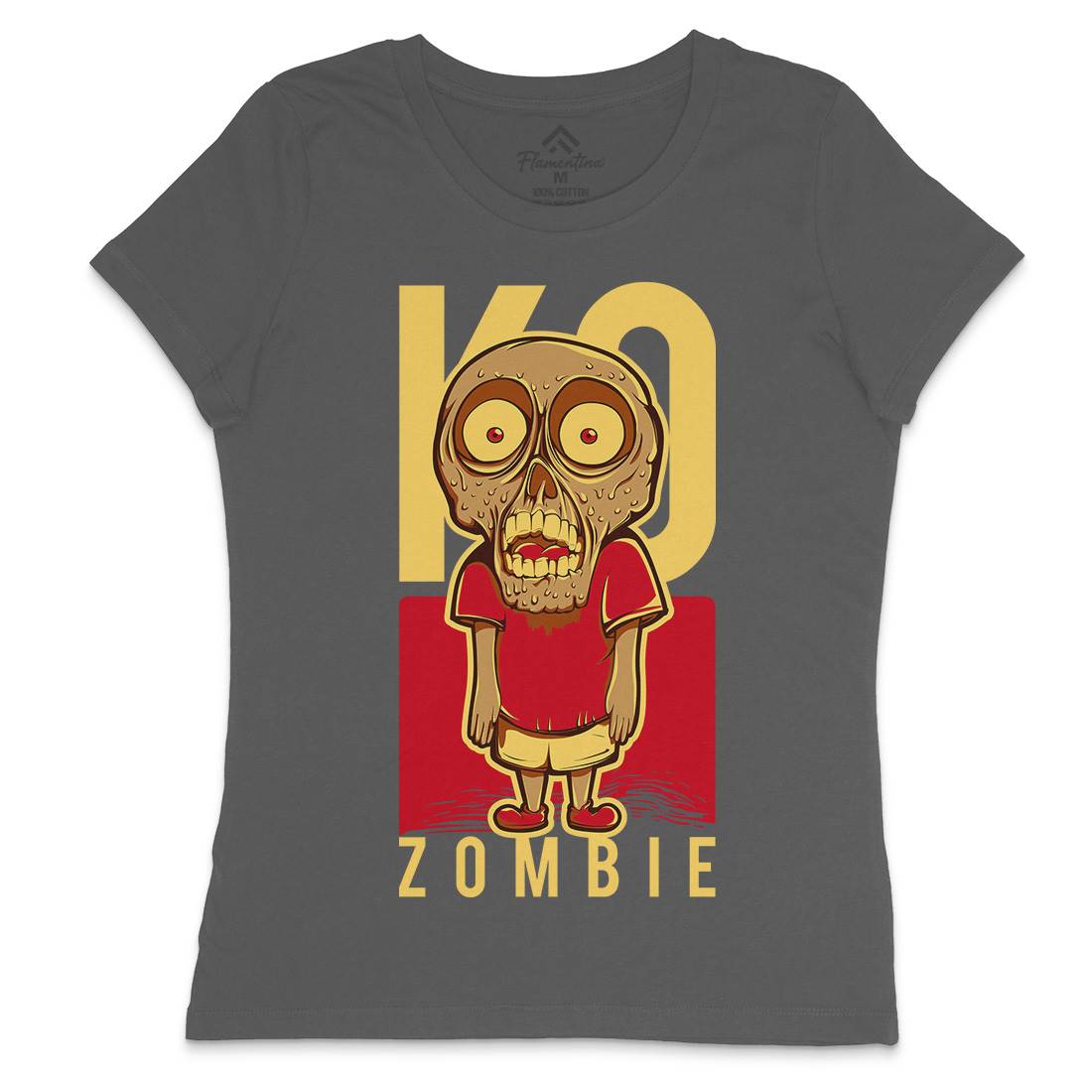 Little Zombie Womens Crew Neck T-Shirt Funny D637