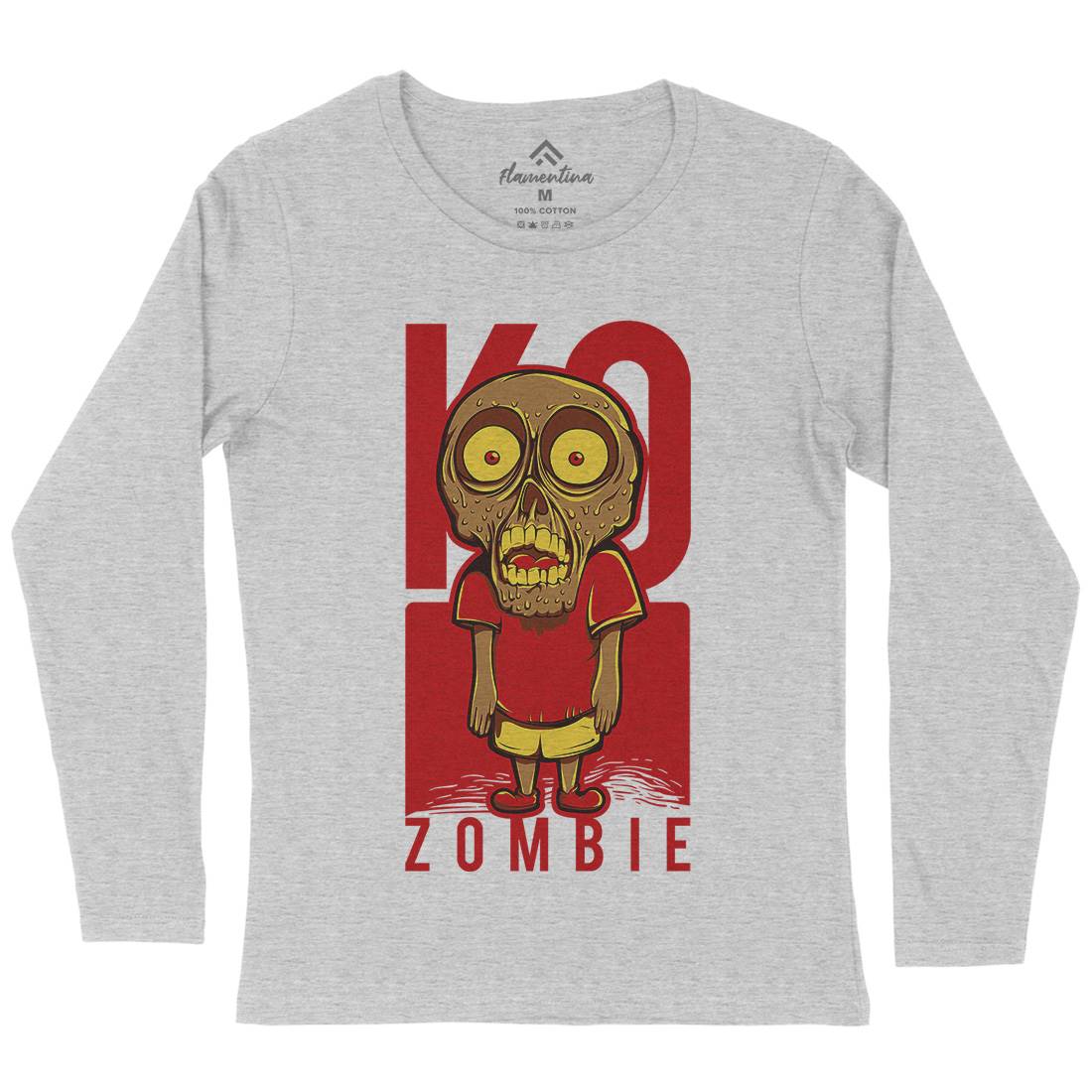 Little Zombie Womens Long Sleeve T-Shirt Funny D637