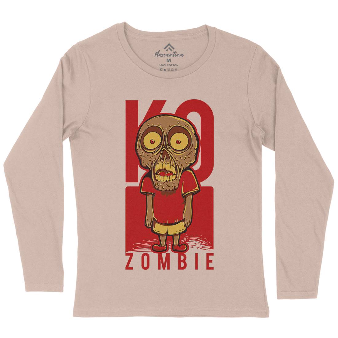 Little Zombie Womens Long Sleeve T-Shirt Funny D637