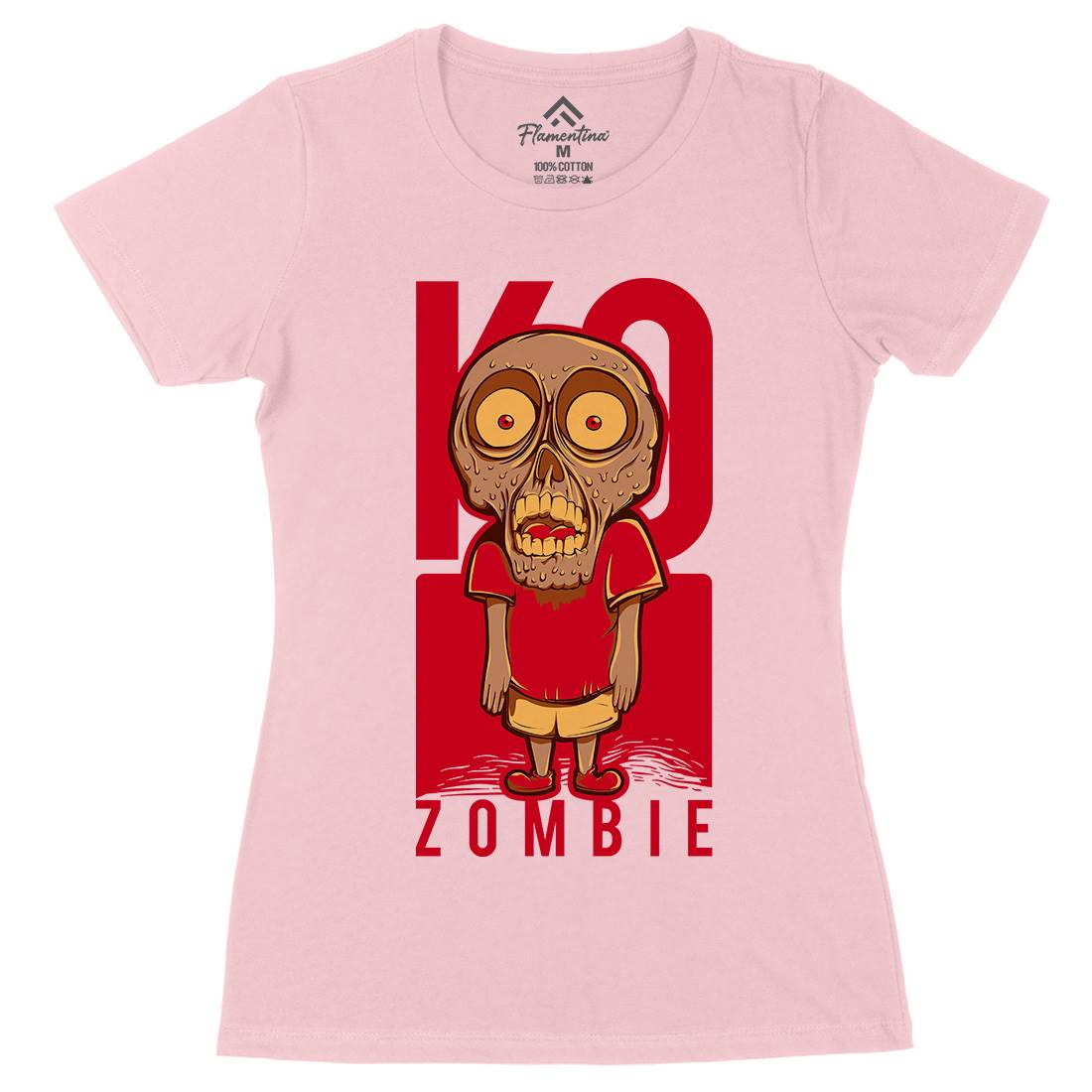 Little Zombie Womens Organic Crew Neck T-Shirt Funny D637