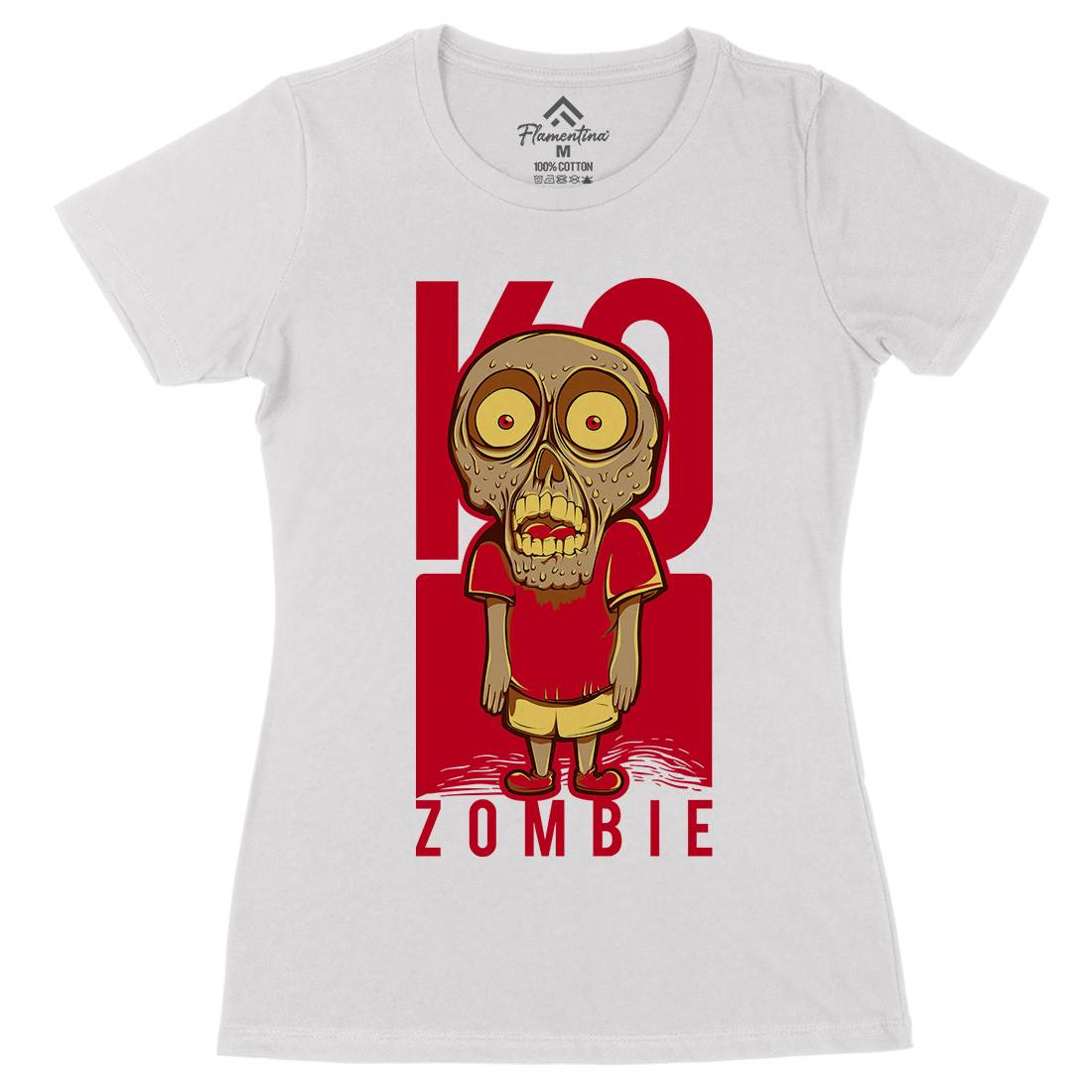 Little Zombie Womens Organic Crew Neck T-Shirt Funny D637