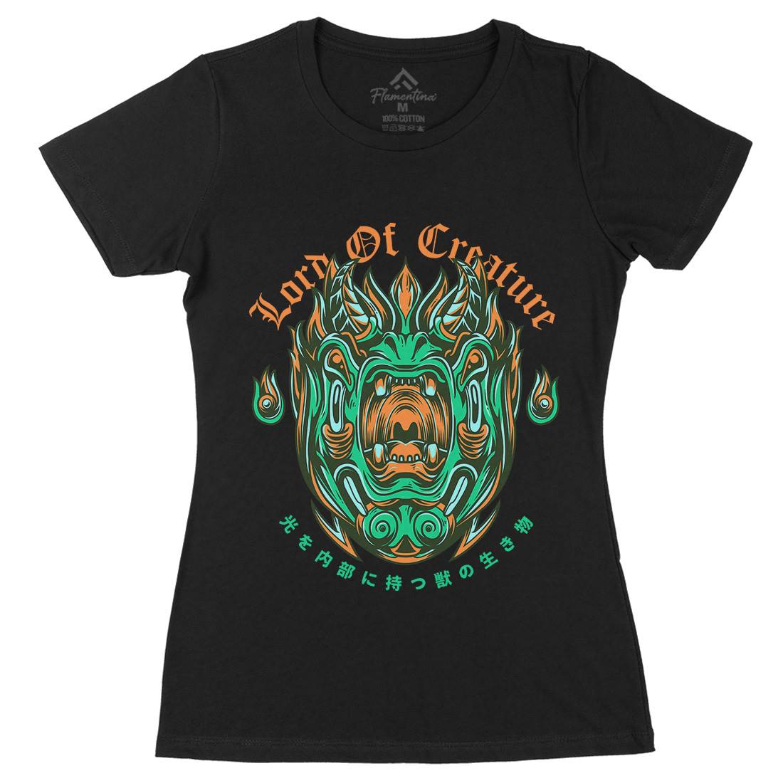 Lord Of Creature Womens Organic Crew Neck T-Shirt Horror D638