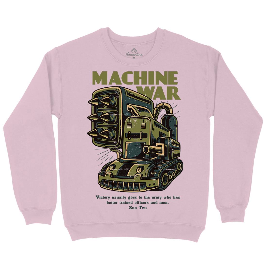 Machine War Kids Crew Neck Sweatshirt Army D639