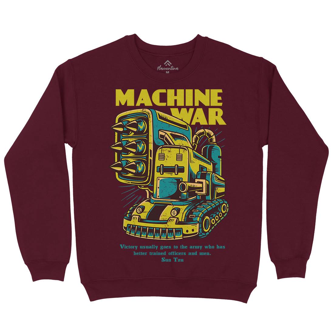 Machine War Kids Crew Neck Sweatshirt Army D639