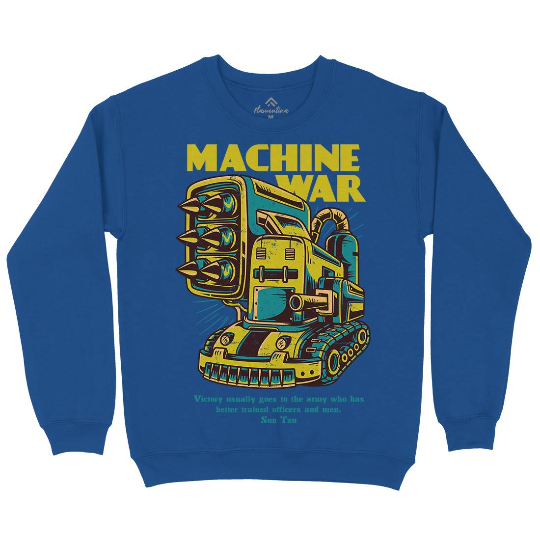 Machine War Mens Crew Neck Sweatshirt Army D639