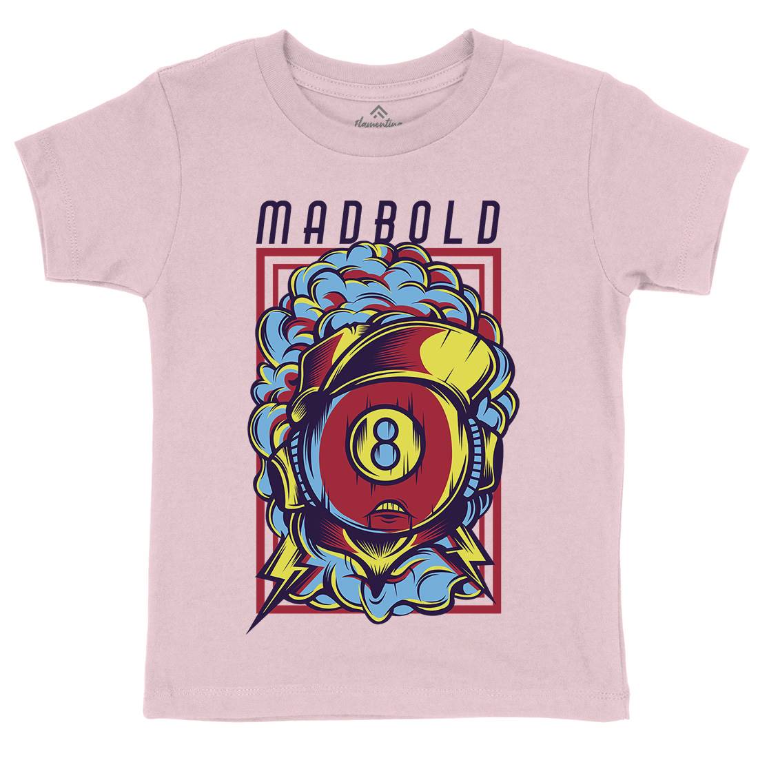 Mad Bold Kids Organic Crew Neck T-Shirt Sport D640