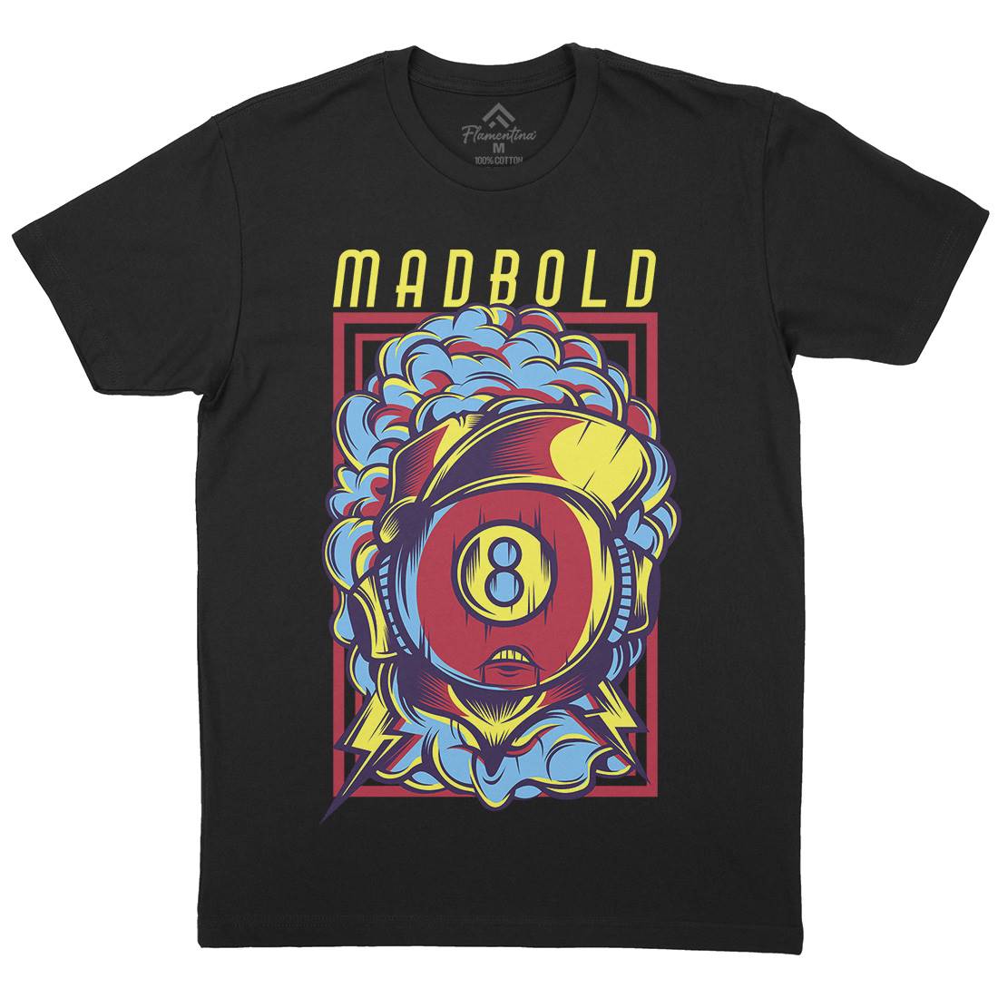 Mad Bold Mens Organic Crew Neck T-Shirt Sport D640