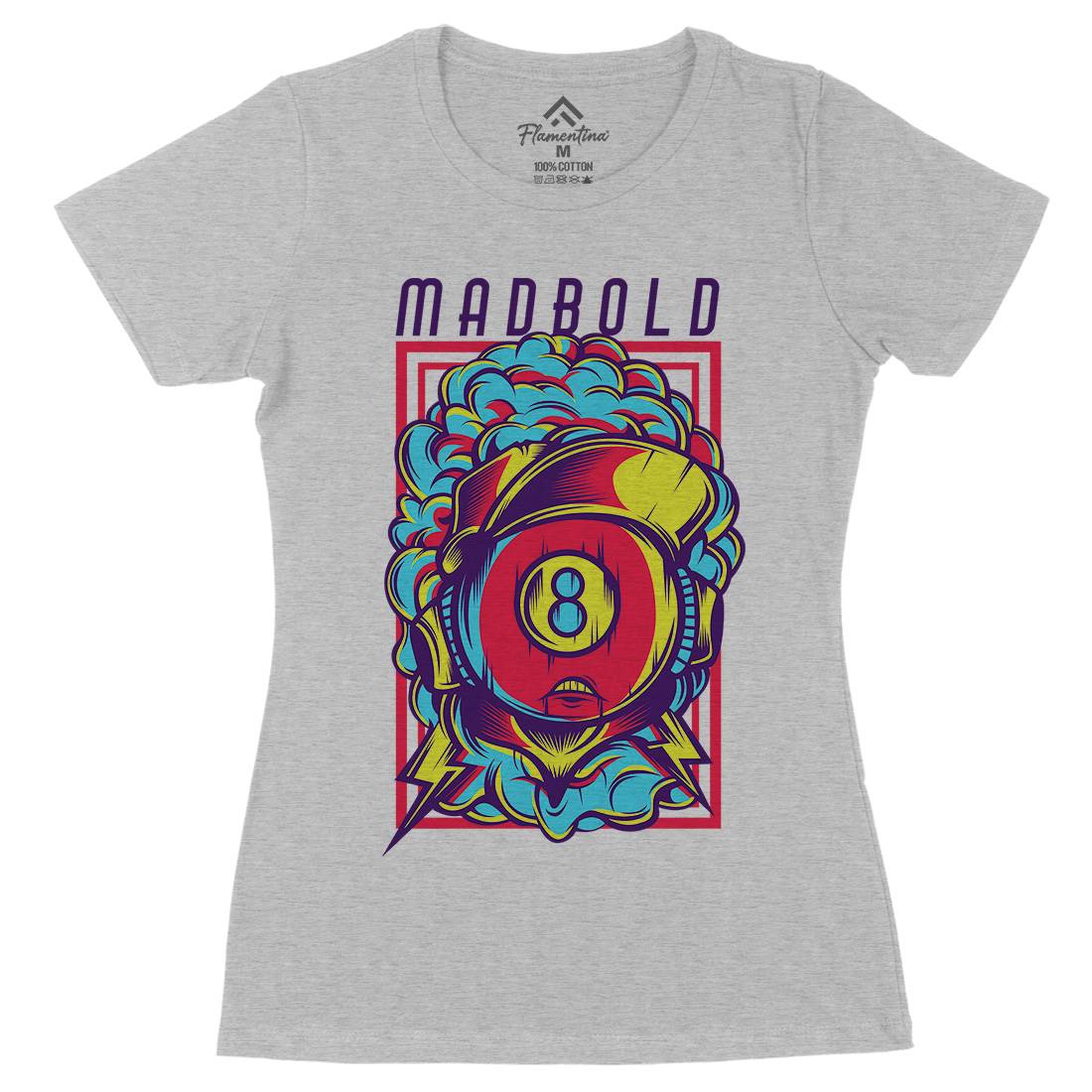 Mad Bold Womens Organic Crew Neck T-Shirt Sport D640