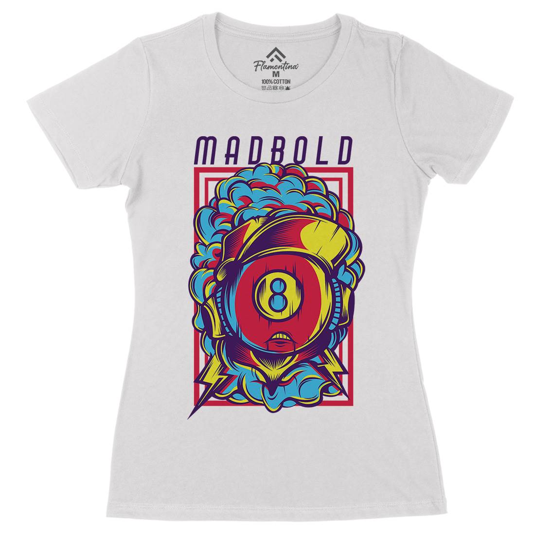 Mad Bold Womens Organic Crew Neck T-Shirt Sport D640