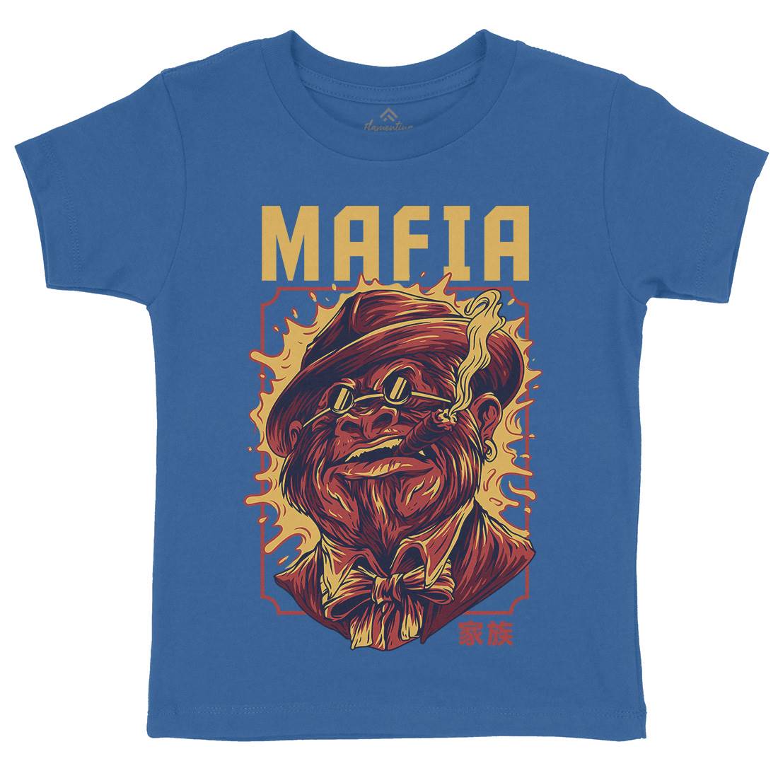 Mafia Ape Kids Crew Neck T-Shirt Animals D641