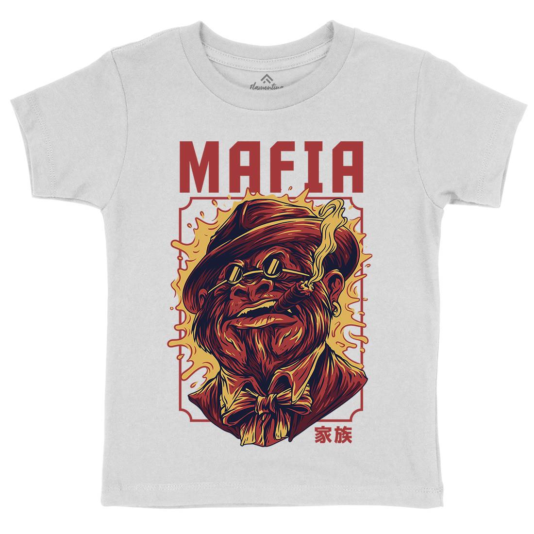 Mafia Ape Kids Organic Crew Neck T-Shirt Animals D641