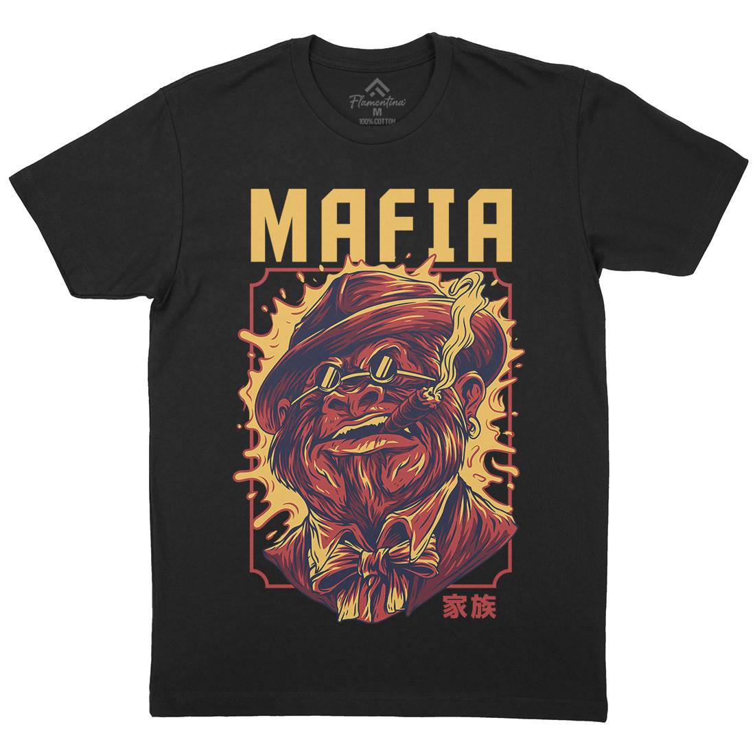 Mafia Ape Mens Crew Neck T-Shirt Animals D641