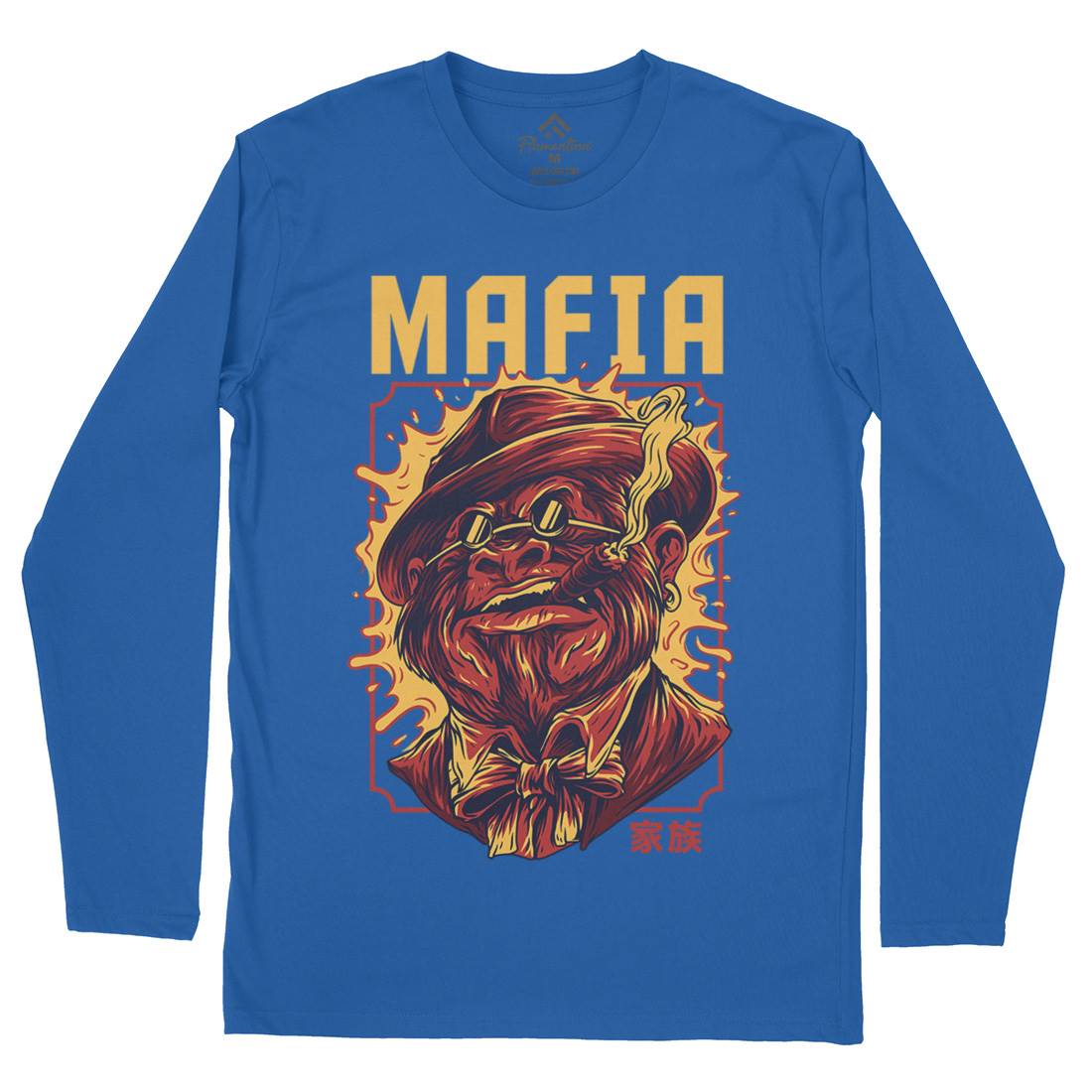 Mafia Ape Mens Long Sleeve T-Shirt Animals D641