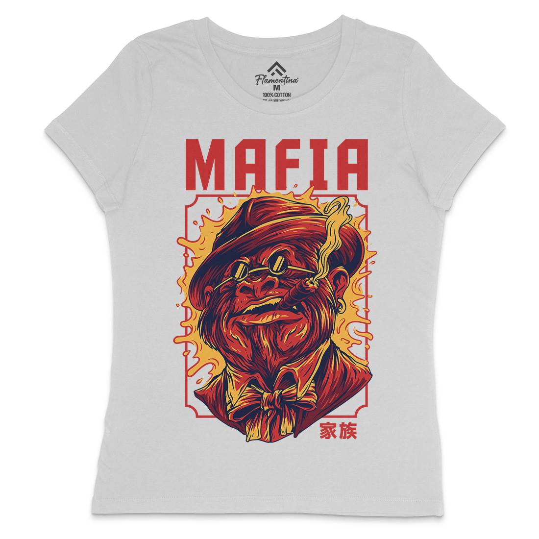 Mafia Ape Womens Crew Neck T-Shirt Animals D641