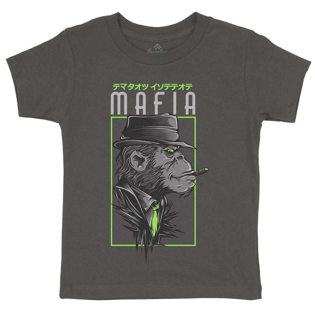 Mafia Monkey Kids Crew Neck T-Shirt Animals D642