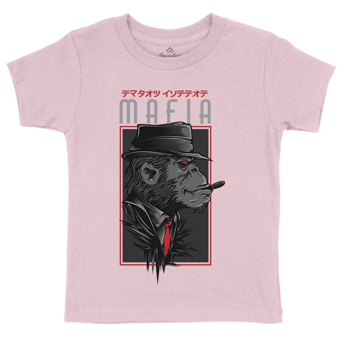 Mafia Monkey Kids Crew Neck T-Shirt Animals D642
