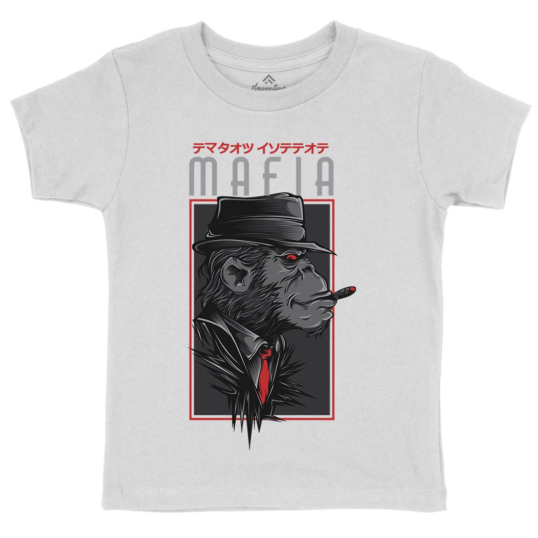 Mafia Monkey Kids Organic Crew Neck T-Shirt Animals D642