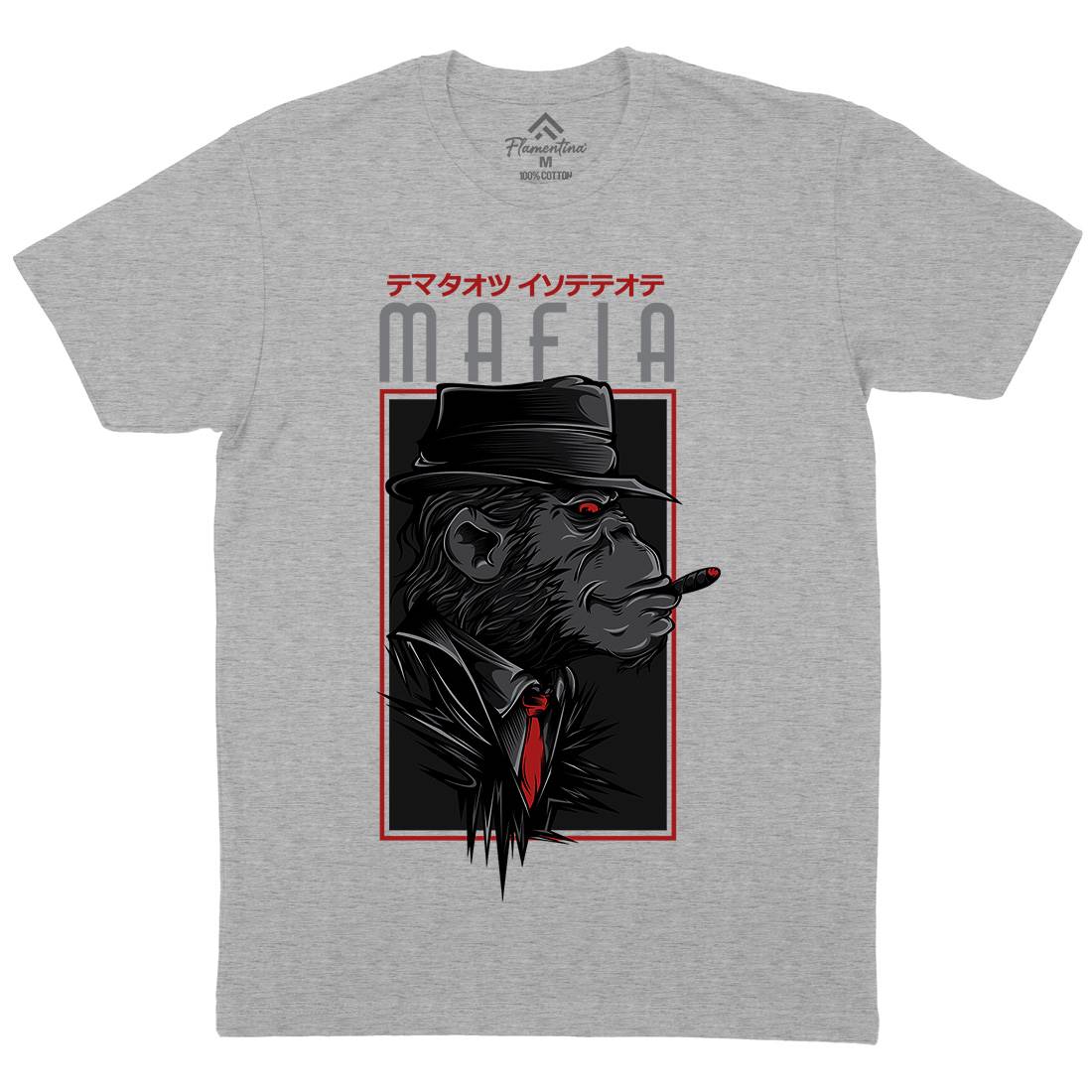 Mafia Monkey Mens Crew Neck T-Shirt Animals D642