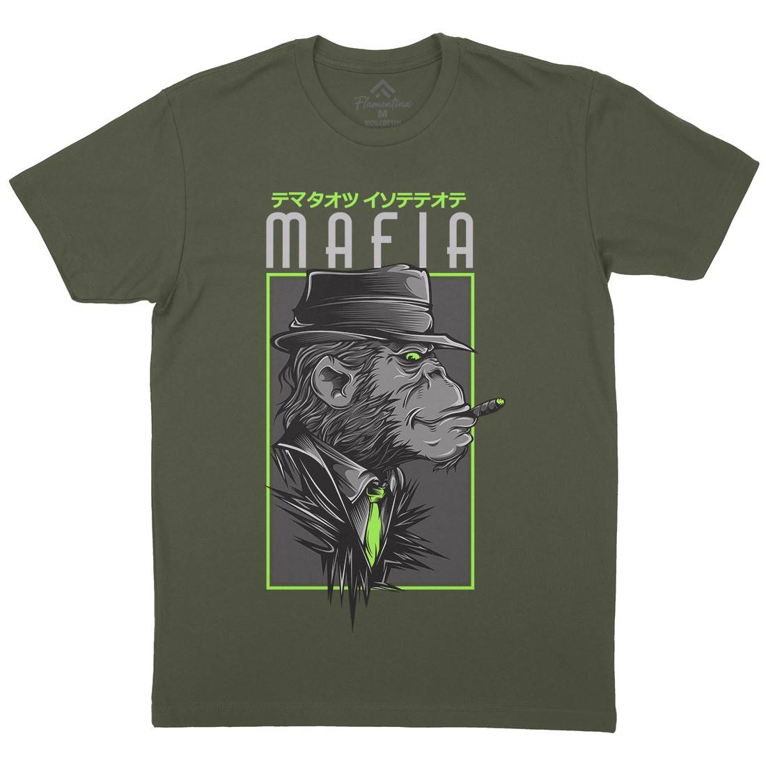 Mafia Monkey Mens Crew Neck T-Shirt Animals D642