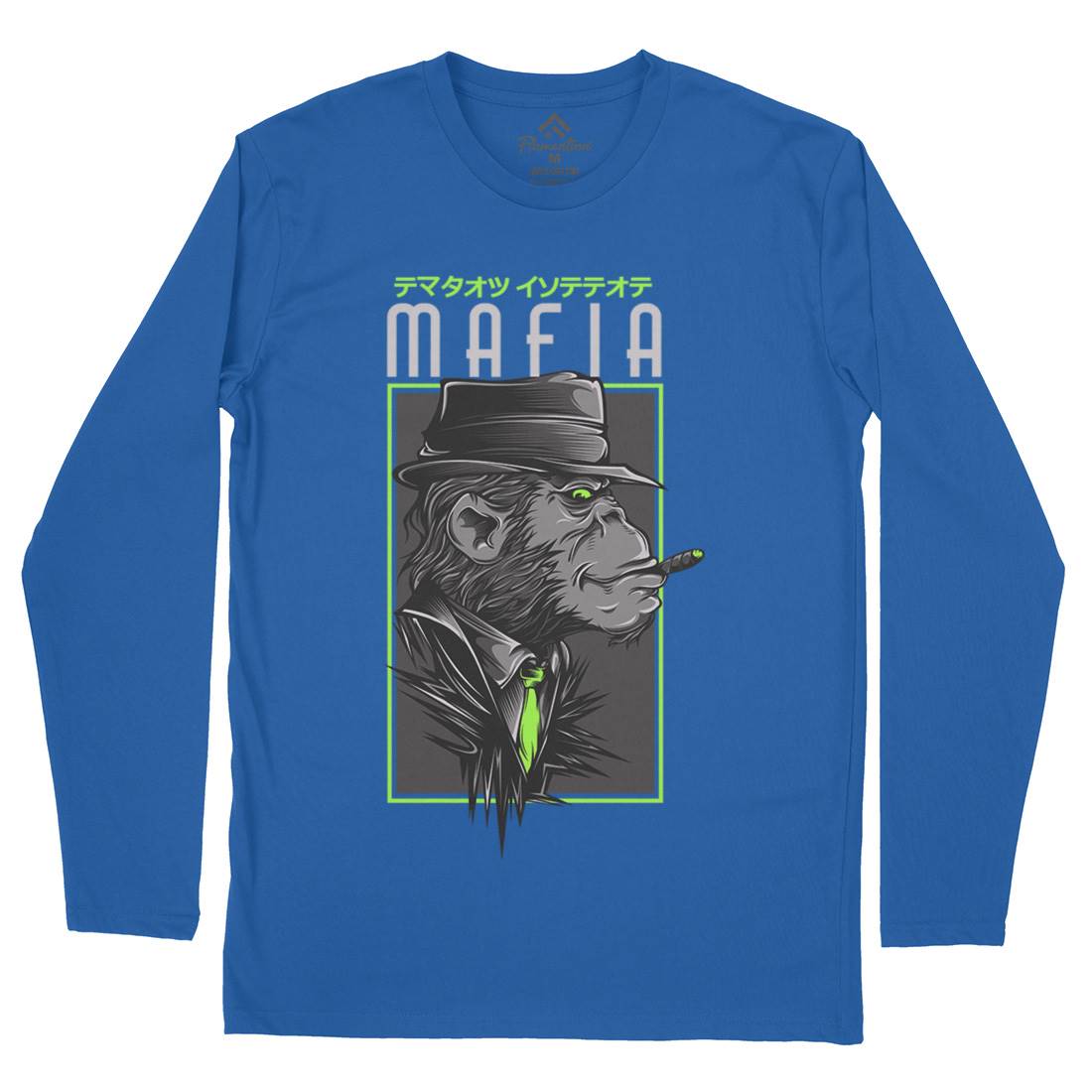 Mafia Monkey Mens Long Sleeve T-Shirt Animals D642