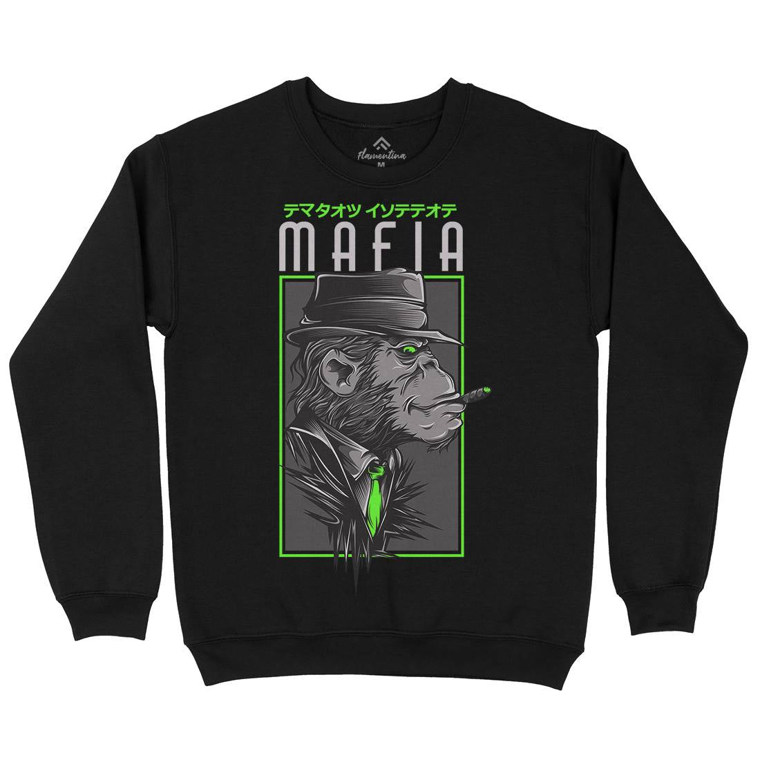 Mafia Monkey Mens Crew Neck Sweatshirt Animals D642