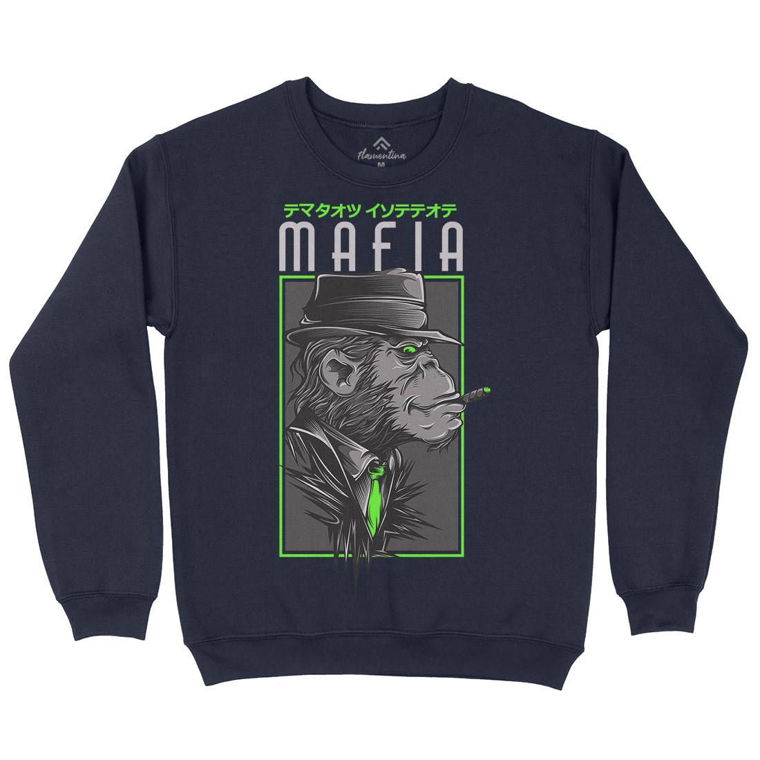 Mafia Monkey Mens Crew Neck Sweatshirt Animals D642