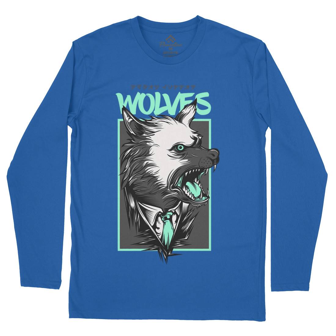 Mafia Wolves Mens Long Sleeve T-Shirt Animals D643