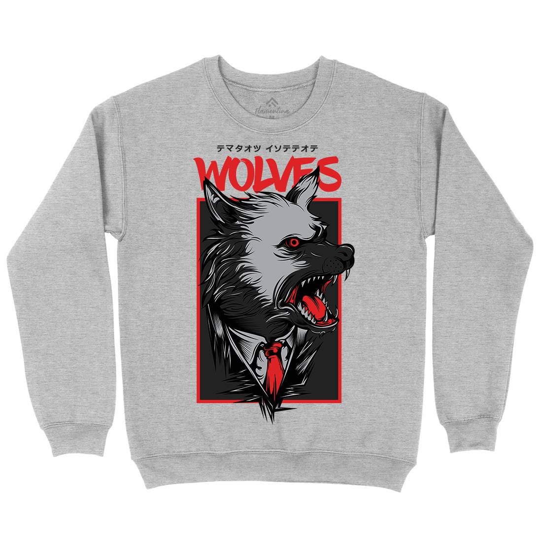 Mafia Wolves Kids Crew Neck Sweatshirt Animals D643