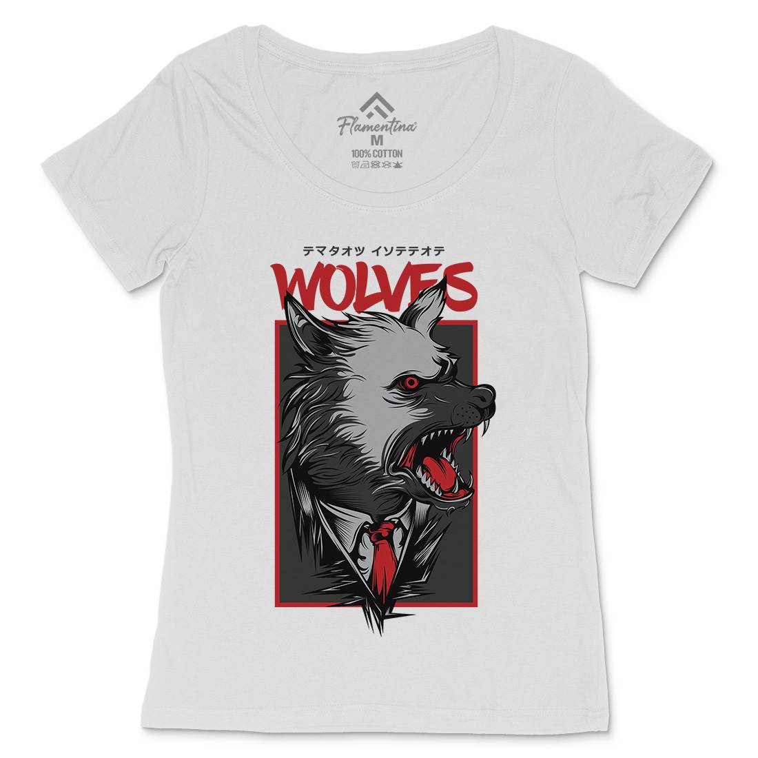 Mafia Wolves Womens Scoop Neck T-Shirt Animals D643