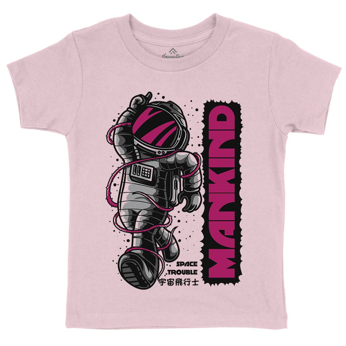 Mankind Kids Crew Neck T-Shirt Space D644