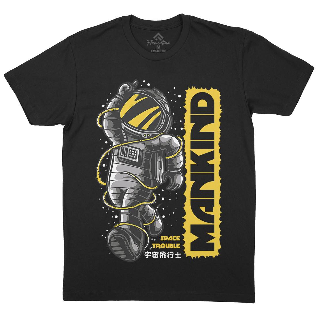 Mankind Mens Organic Crew Neck T-Shirt Space D644