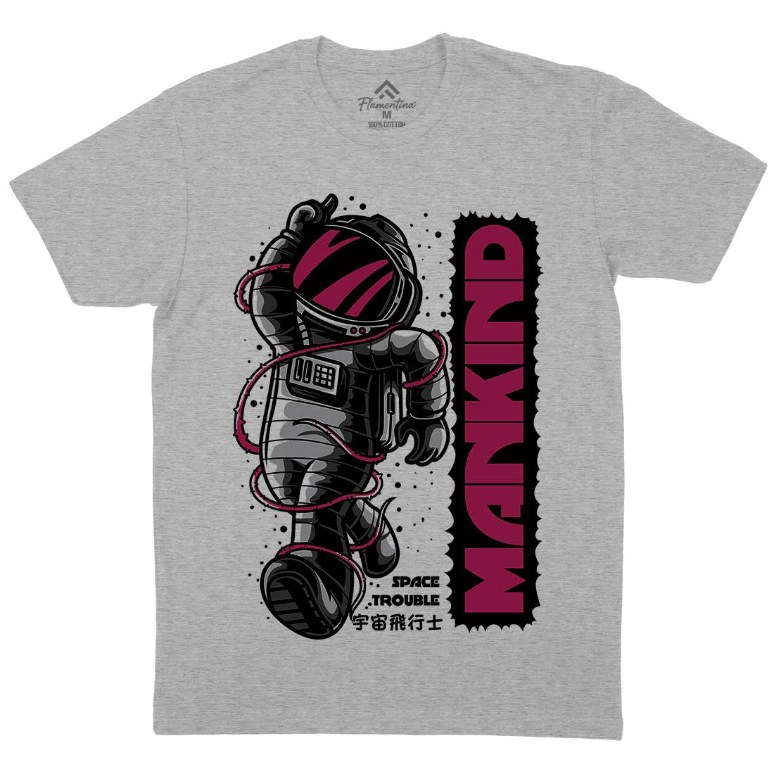 Mankind Mens Crew Neck T-Shirt Space D644