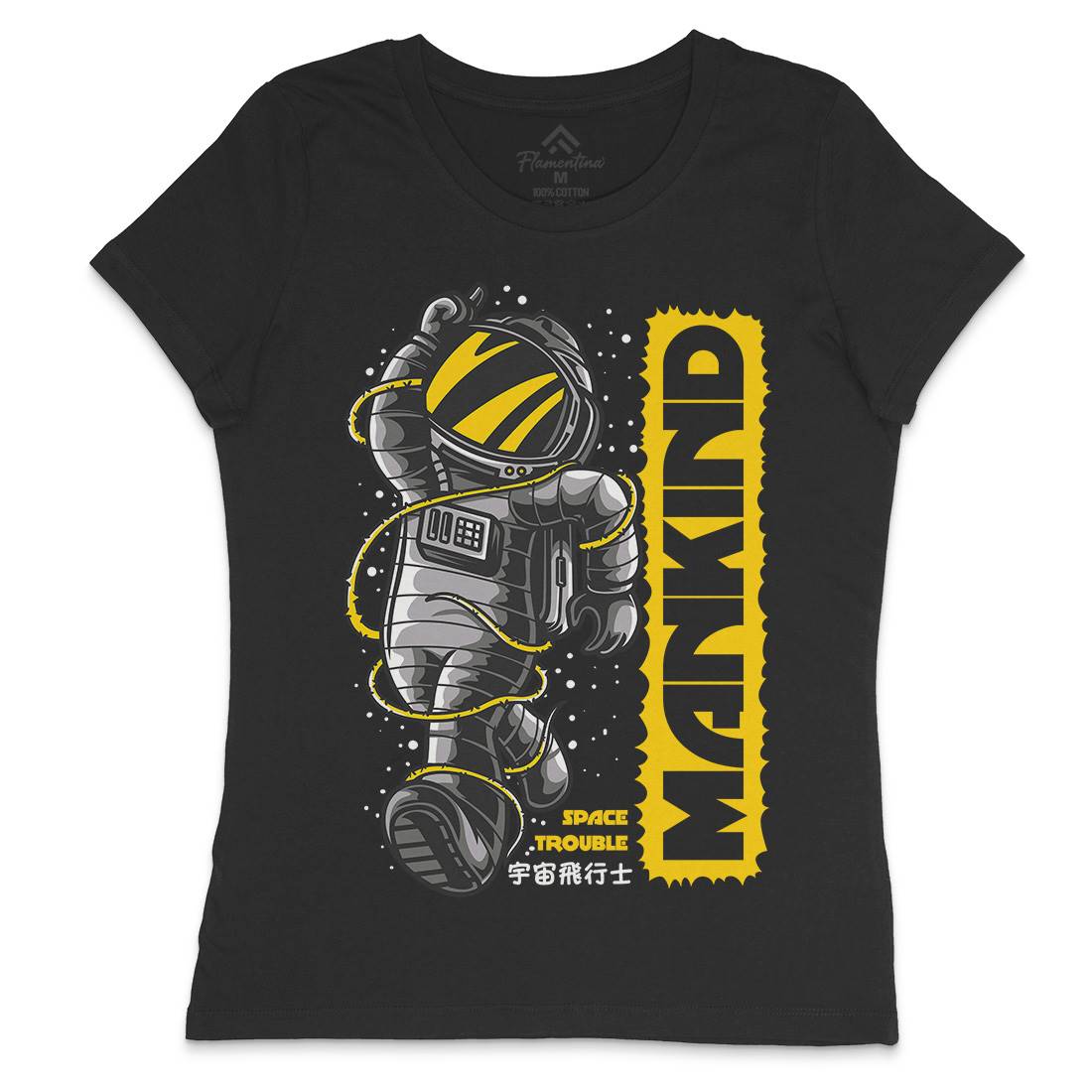 Mankind Womens Crew Neck T-Shirt Space D644